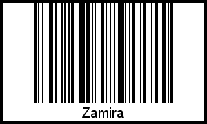 Interpretation von Zamira als Barcode