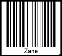Interpretation von Zane als Barcode