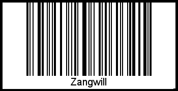 Zangwill als Barcode und QR-Code
