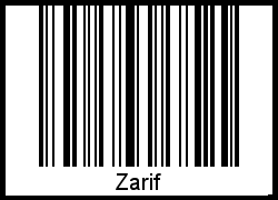 Zarif als Barcode und QR-Code