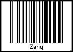 Barcode des Vornamen Zariq