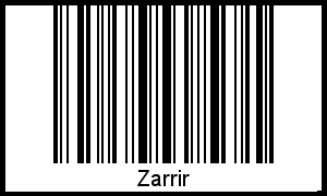 Zarrir als Barcode und QR-Code
