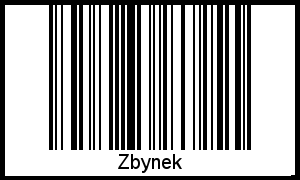 Interpretation von Zbynek als Barcode