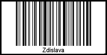 Barcode des Vornamen Zdislava