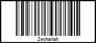 Barcode des Vornamen Zechariah