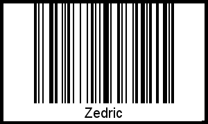 Barcode des Vornamen Zedric