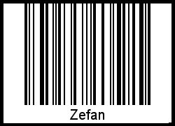 Der Voname Zefan als Barcode und QR-Code
