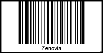 Der Voname Zenovia als Barcode und QR-Code