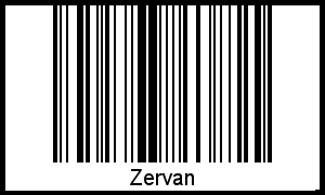 Zervan als Barcode und QR-Code