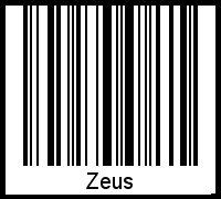 Zeus als Barcode und QR-Code
