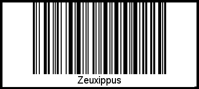 Der Voname Zeuxippus als Barcode und QR-Code