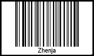 Barcode des Vornamen Zhenja