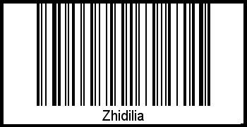 Der Voname Zhidilia als Barcode und QR-Code