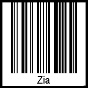 Interpretation von Zia als Barcode