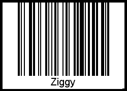 Barcode des Vornamen Ziggy