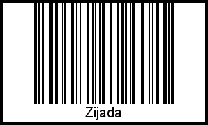 Zijada als Barcode und QR-Code