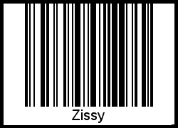 Barcode des Vornamen Zissy