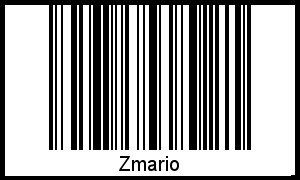 Barcode des Vornamen Zmario