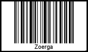 Barcode des Vornamen Zoerga