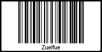Barcode des Vornamen Zuelfue
