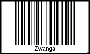 Barcode des Vornamen Zwanga