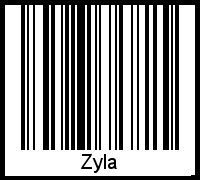 Interpretation von Zyla als Barcode