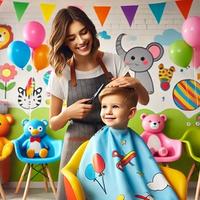 Illustration Kind hat Angst vor dem Friseur