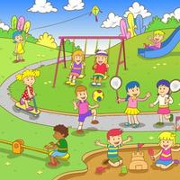 Illustration Der Spielplatz im eigenen Garten