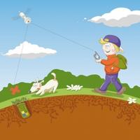 Illustration Geocaching - Freizeitspaß für alle