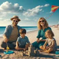 Illustration Familienurlaub im Ostseebad Grömitz