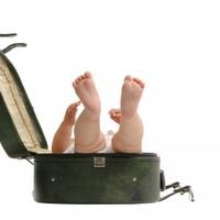 Illustration Die Kliniktasche zur Geburt