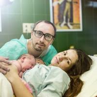 Illustration Als Vater bei der Geburt dabei