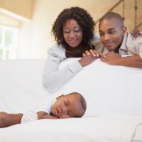 Illustration Das Baby kommt