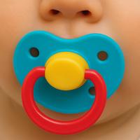 Illustration Schnuller mit Köpfchen