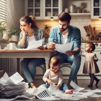 Illustration Schuldenfallen für Familien erkennen und umgehen