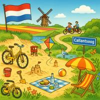 Illustration Familienurlaub in den Niederlanden