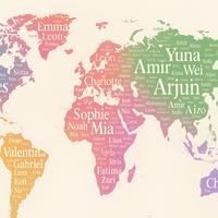 Illustration Vornamen weltweit