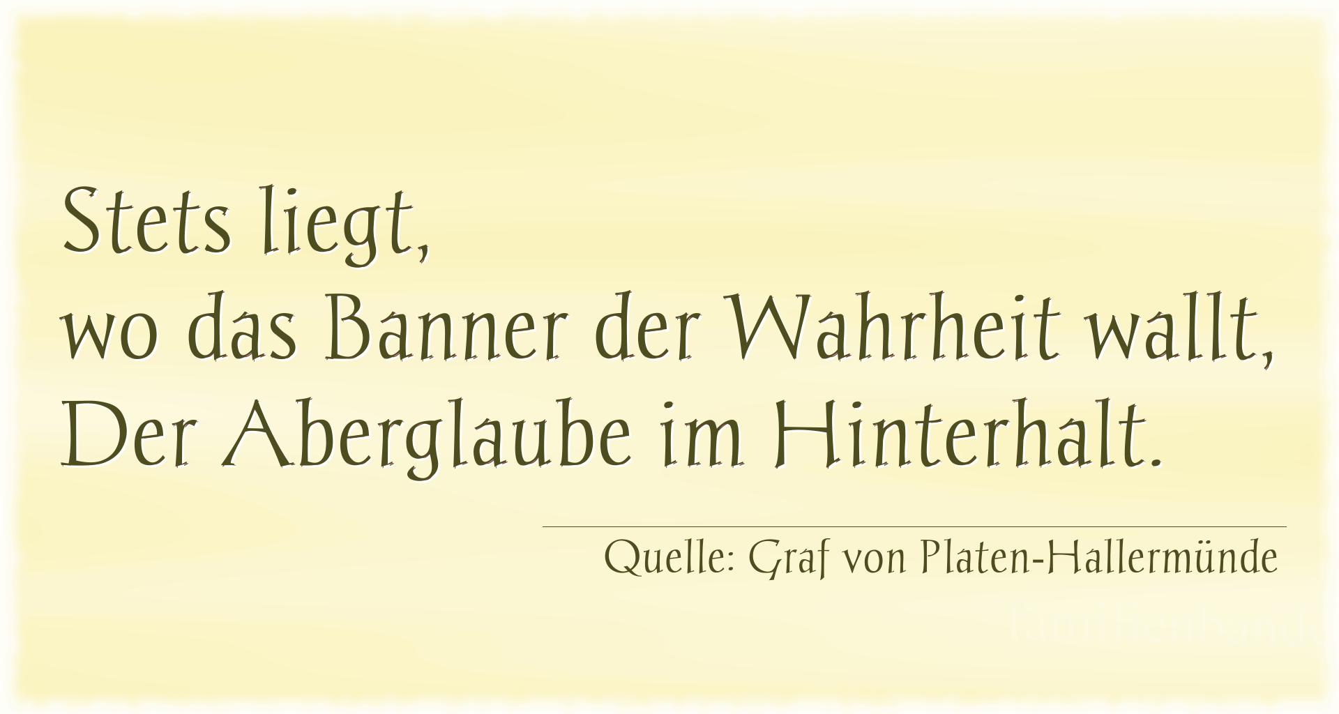 Vorschaubild  für Aphorismus  Nr. 1324  (von Graf von Platen-Hallermünde)